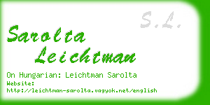 sarolta leichtman business card